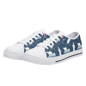 Polar Bear Women's Low Top Canvas Shoes