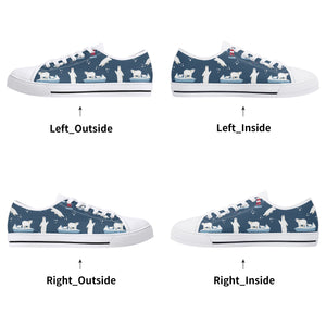 Polar Bear Women's Low Top Canvas Shoes