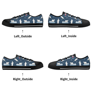 Polar Bear Women's Low Top Canvas Shoes