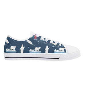 Polar Bear Women's Low Top Canvas Shoes
