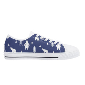 Polar Bear Women's Low Top Canvas Shoes