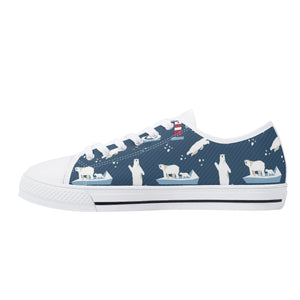 Polar Bear Women's Low Top Canvas Shoes
