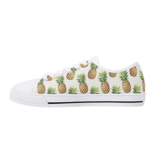 Pineapple Women's Low Top Canvas Shoes