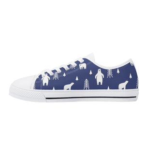 Polar Bear Women's Low Top Canvas Shoes