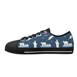 Polar Bear Women's Low Top Canvas Shoes
