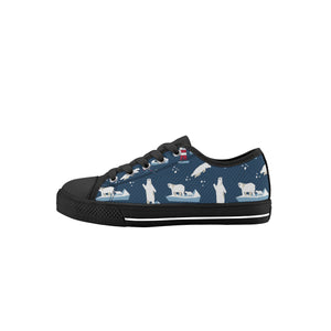 Polar Bear Kid's Low Top Canvas Shoes