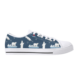 Polar Bear Women's Low Top Canvas Shoes