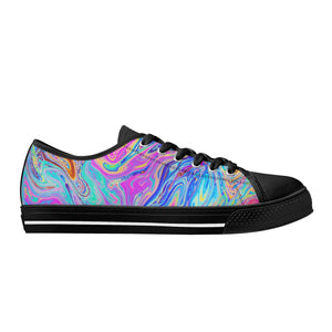 Psychedelic Women's Low Top Canvas Shoes