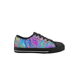 Psychedelic Kid's Low Top Canvas Shoes