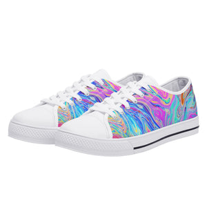 Psychedelic Women's Low Top Canvas Shoes
