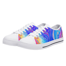 Psychedelic Women's Low Top Canvas Shoes