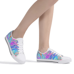 Psychedelic Women's Low Top Canvas Shoes