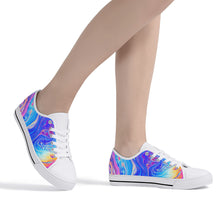 Psychedelic Women's Low Top Canvas Shoes