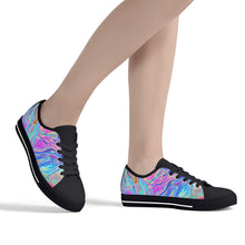 Psychedelic Women's Low Top Canvas Shoes