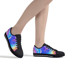Psychedelic Women's Low Top Canvas Shoes