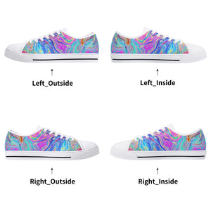 Psychedelic Women's Low Top Canvas Shoes