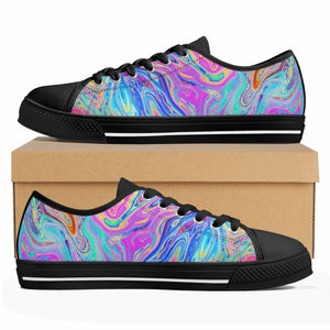 Psychedelic Women's Low Top Canvas Shoes