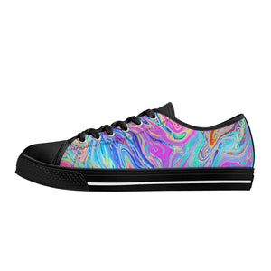 Psychedelic Women's Low Top Canvas Shoes