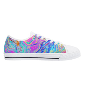 Psychedelic Women's Low Top Canvas Shoes