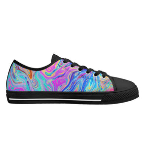 Psychedelic Women's Low Top Canvas Shoes