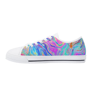 Psychedelic Women's Low Top Canvas Shoes