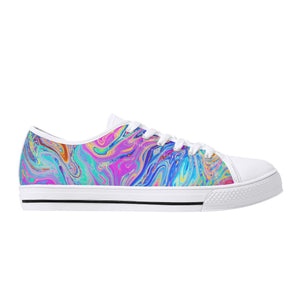 Psychedelic Women's Low Top Canvas Shoes