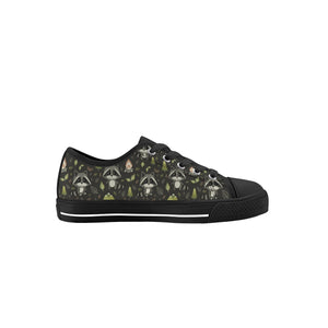 Raccoon Kid's Low Top Canvas Shoes