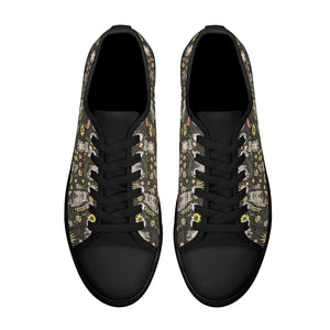 Raccoon Women's Low Top Canvas Shoes