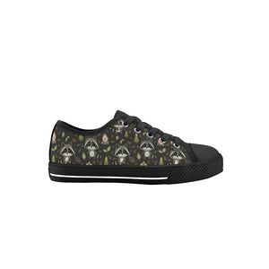 Raccoon Kid's Low Top Canvas Shoes