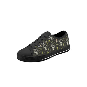 Raccoon Kid's Low Top Canvas Shoes