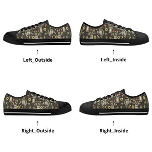 Raccoon Women's Low Top Canvas Shoes