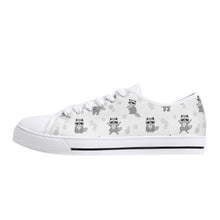 Raccoon Women's Low Top Canvas Shoes