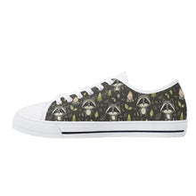 Raccoon Women's Low Top Canvas Shoes