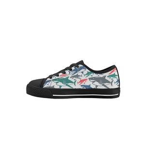 Shark Kid's Low Top Canvas Shoes