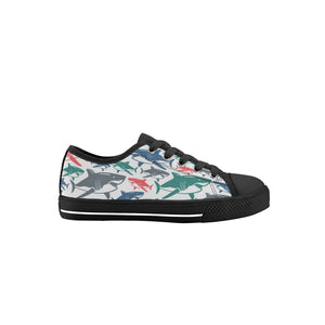 Shark Kid's Low Top Canvas Shoes