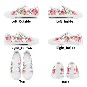 Rose Kid's Low Top Canvas Shoes