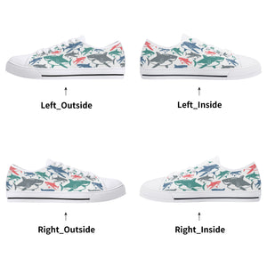 Shark Women's Low Top Canvas Shoes
