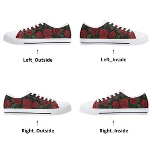 Rose Women's Low Top Canvas Shoes