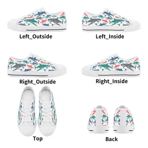 Shark Kid's Low Top Canvas Shoes