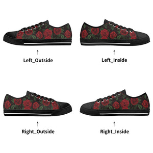 Rose Women's Low Top Canvas Shoes