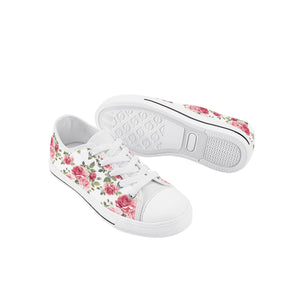 Rose Kid's Low Top Canvas Shoes