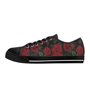 Rose Women's Low Top Canvas Shoes