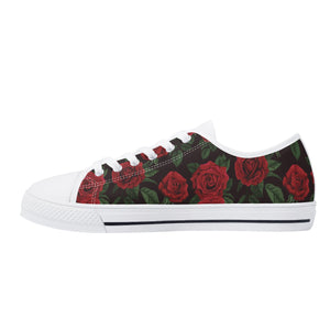 Rose Women's Low Top Canvas Shoes