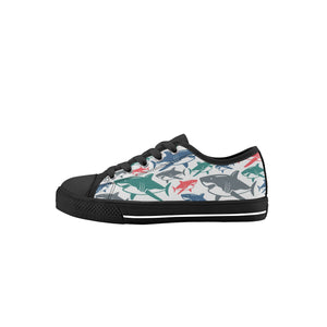 Shark Kid's Low Top Canvas Shoes