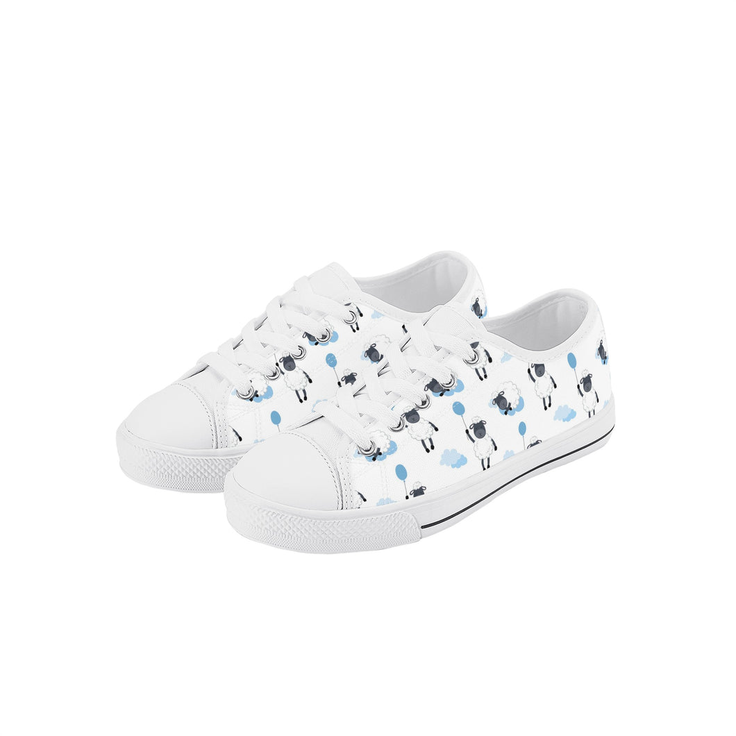 Sheep Kid's Low Top Canvas Shoes