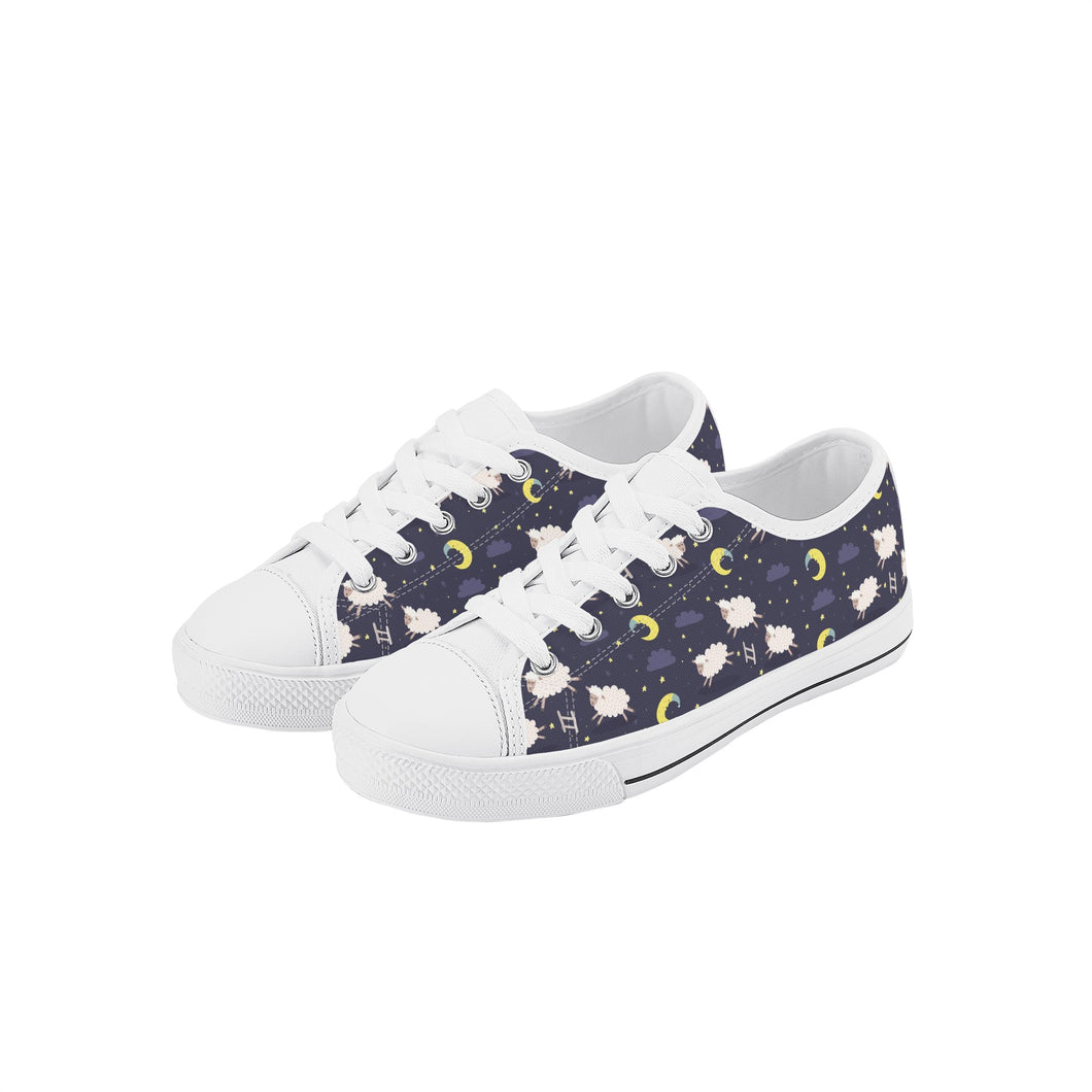 Sheep Kid's Low Top Canvas Shoes