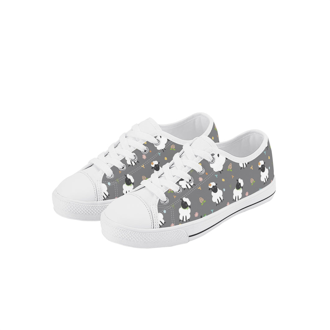 Sheep Kid's Low Top Canvas Shoes