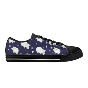 Sheep Women's Low Top Canvas Shoes