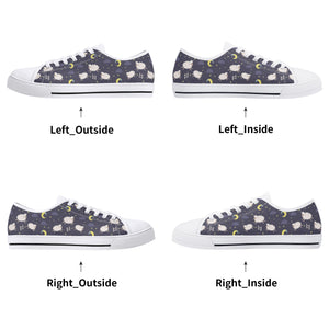 Sheep Women's Low Top Canvas Shoes