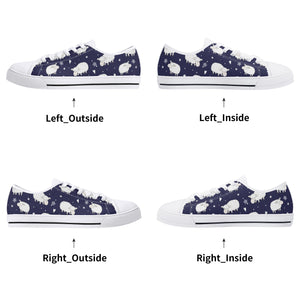 Sheep Women's Low Top Canvas Shoes
